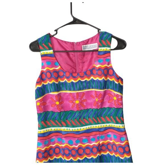 Jessica Howard Vintage Floral Print Sleeveless Sheath Dress Women’s Size 6 - Picture 3 of 5